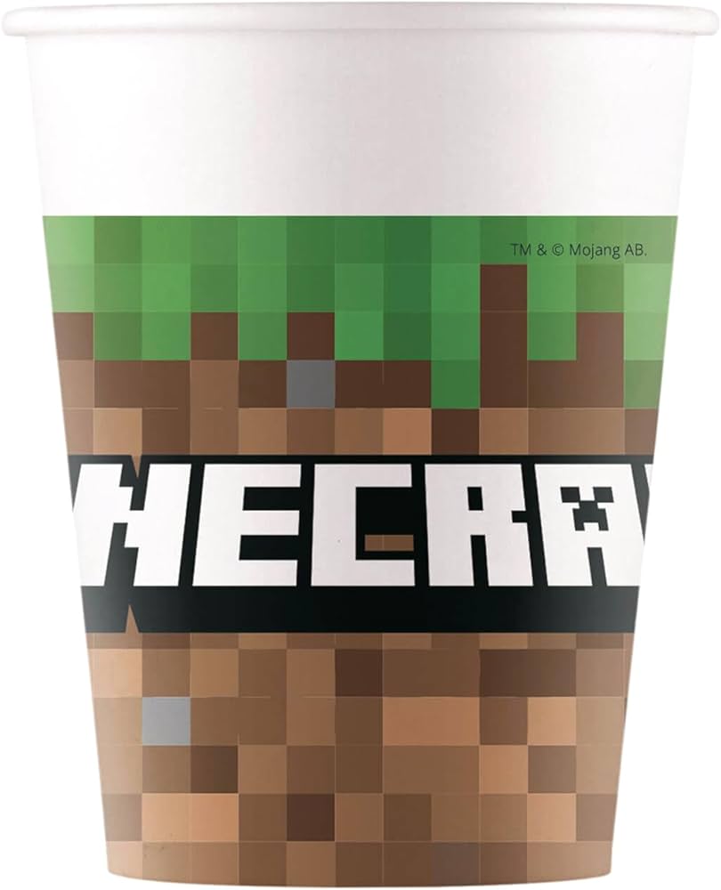 Paper cups Minecraft, 200 ml, 8 pcs PROCOS