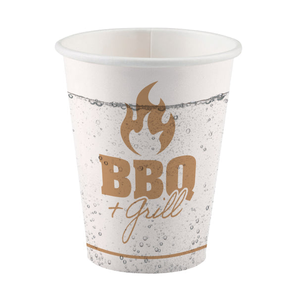 Paper cups "BBQ & Grill Party", 500 ml, 8 pcs Amscan