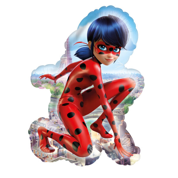 Globo de aluminio Miraculous/Ladybug, 34" / 86 cm