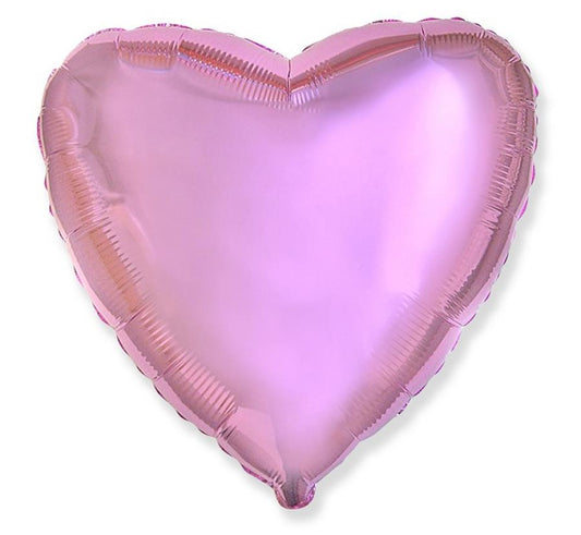 Balão de alumínio coração, rosa, 18" / 48 cm