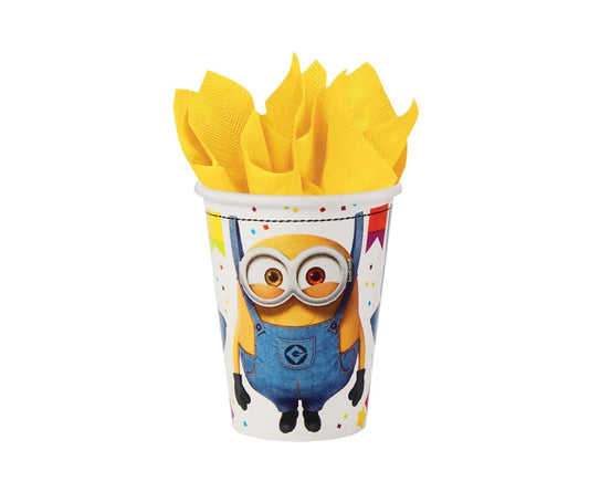 Vasos de cartón "Minions - Mi villano favorito", 8 uds., 250 ml