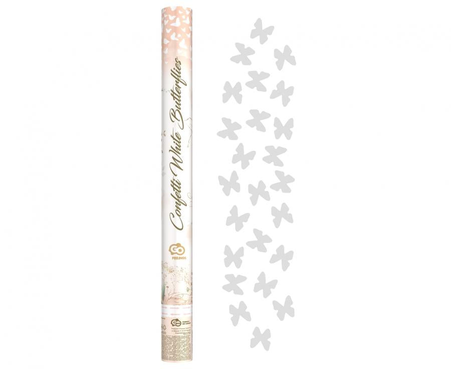 Confetti Cannon Butterfly, white, 60 cm. Godan