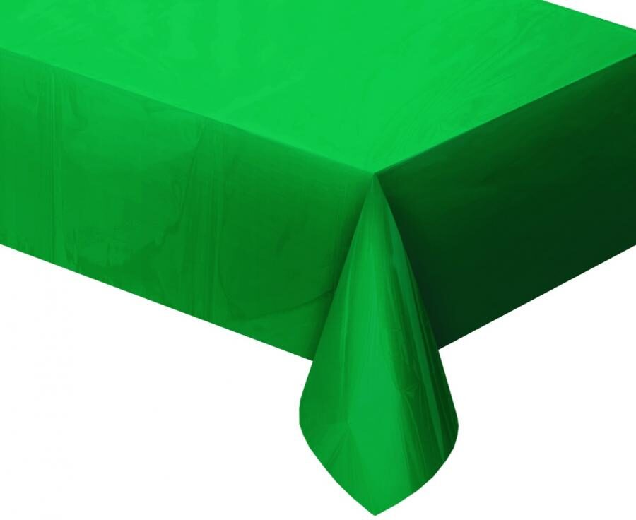 Table cover metallic green, plastic, 137x183 cm Godan