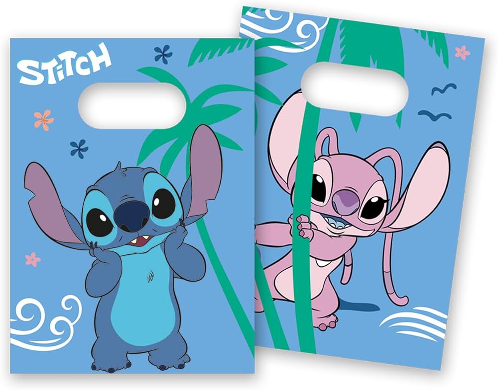 Bolsas de Papel Stitch, 16x22 cm, 4 uds, Para Regalo, Dulces PROCOS