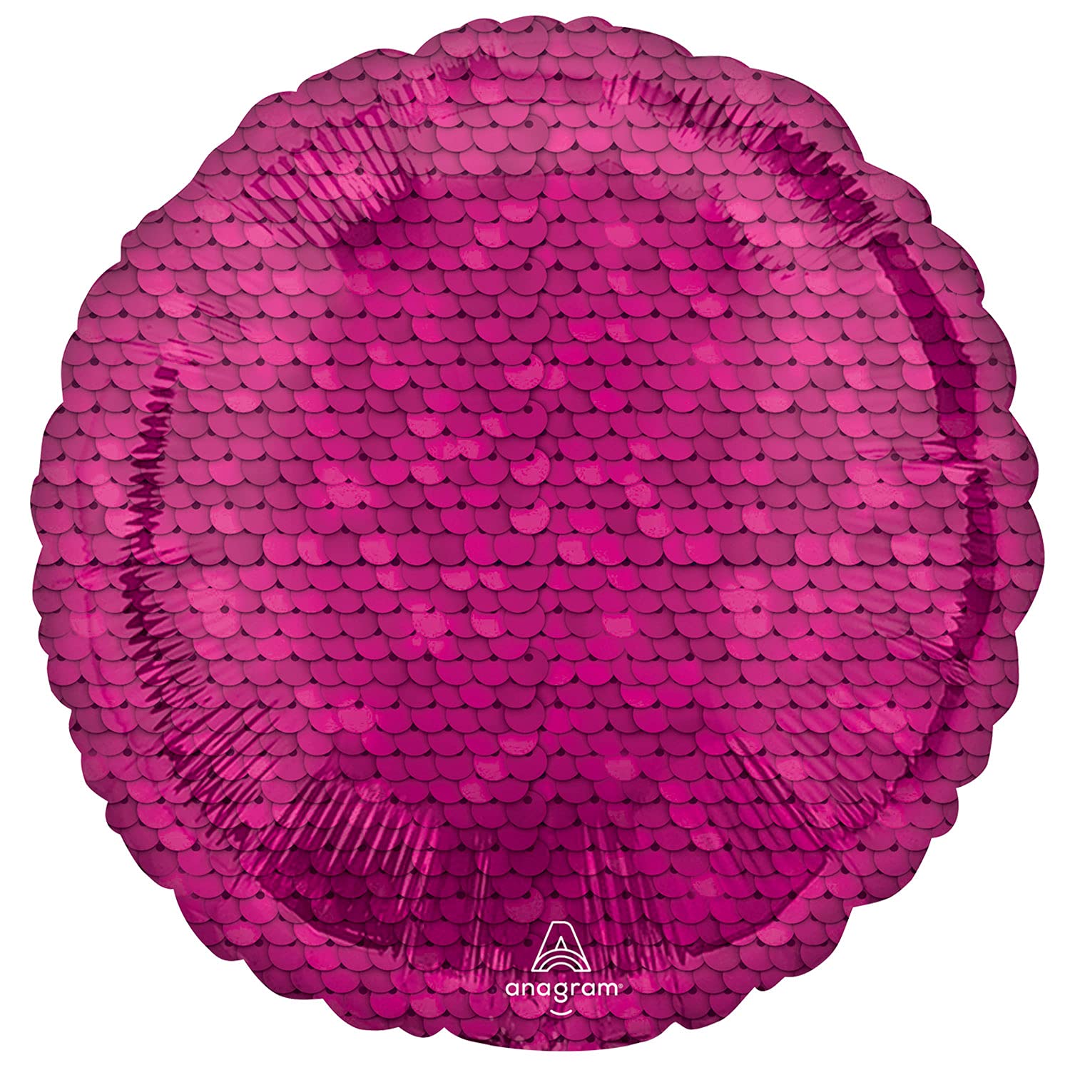 Foil Balloon Glitter Dark Pink Sequins,  17" / 43 cm Anagram