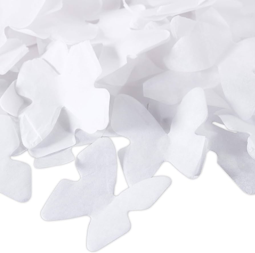 Confetti Cannon Butterfly, white, 30 cm. Godan