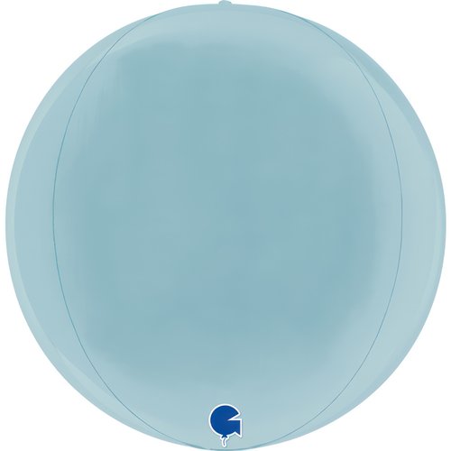 Foil Balloon ORBZ, Pastel Blue, 4D, 15" / 38 cm