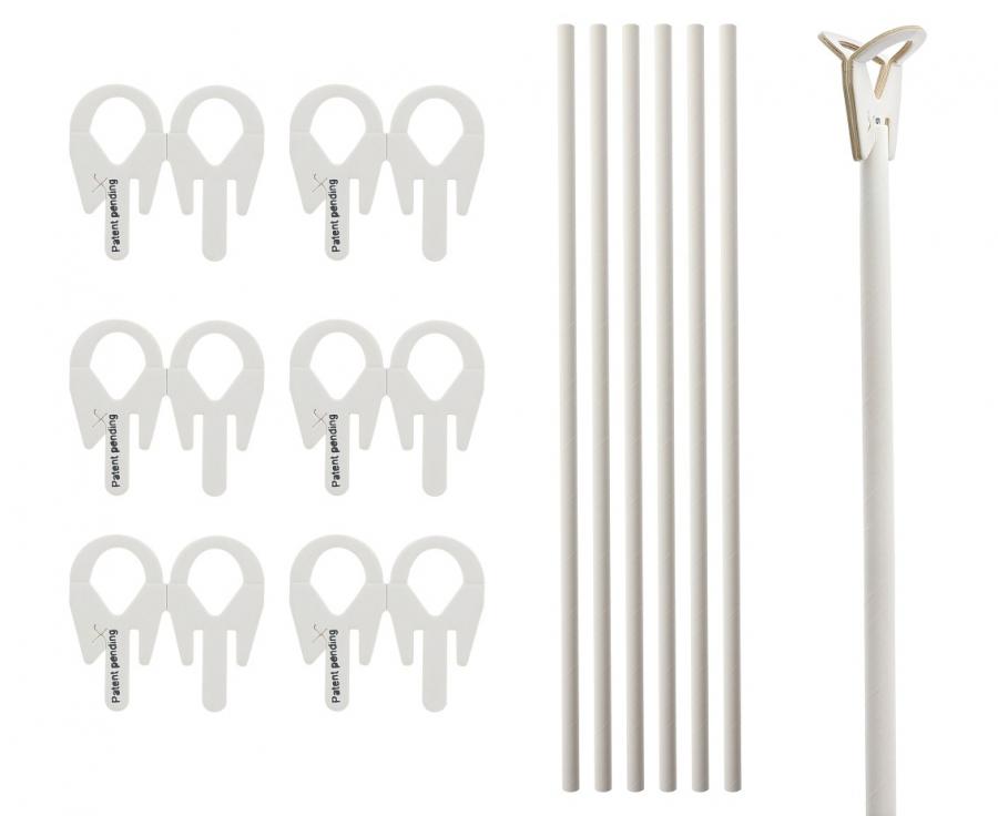 Balloon paper cups and sticks, 100 pcs, 35 cm Godan