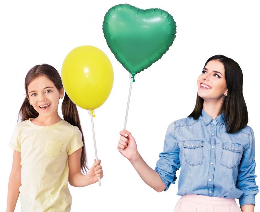 Balloon paper cups and sticks, 100 pcs, 35 cm Godan