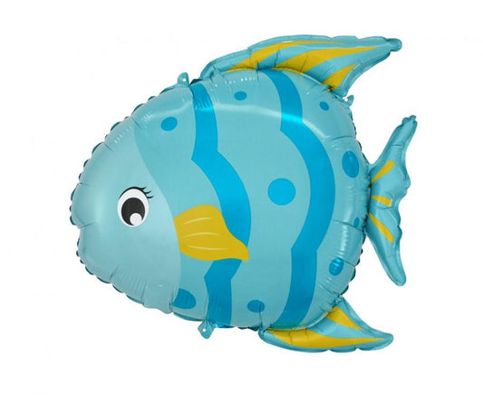 Foil Balloon Blue Fish 47x44 cm