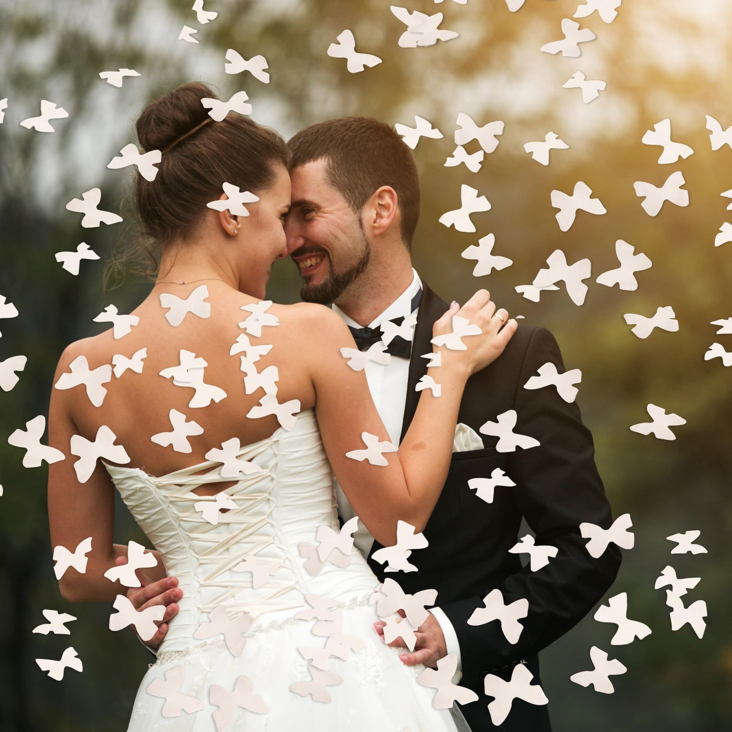 Confetti Cannon Butterfly, white, 30 cm. Godan
