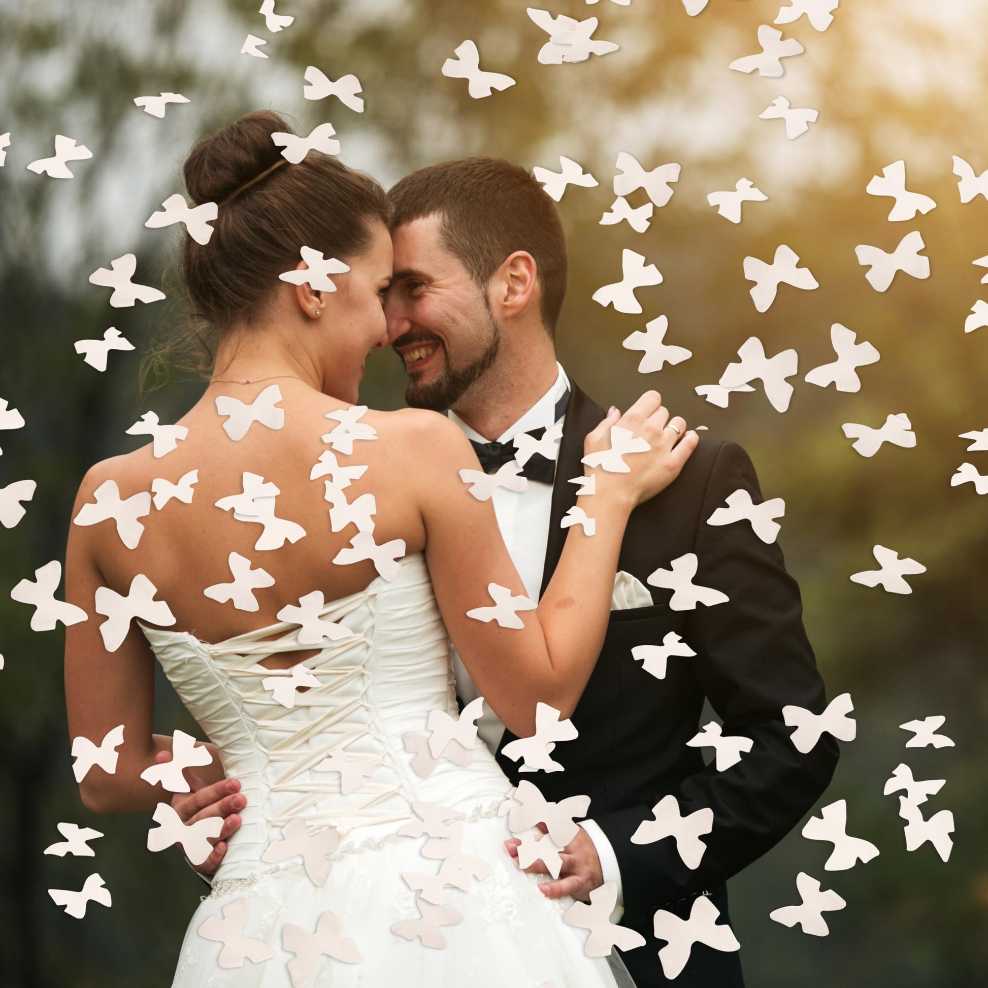 Confetti Cannon Butterfly, white, 30 cm. Godan
