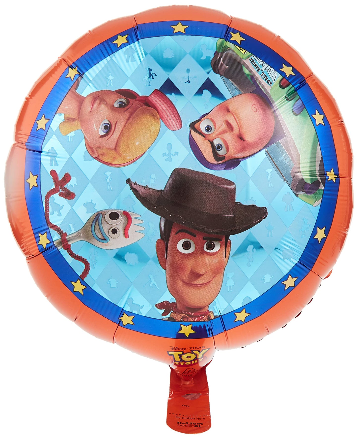 Toy Story foil balloon, round, double-sided, 17" with Woody and friends, perfect for parties and celebrations.