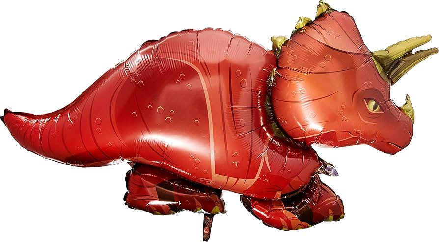 Balão de alumínio Dinossauro, Triceratops, 42" / 106 cm