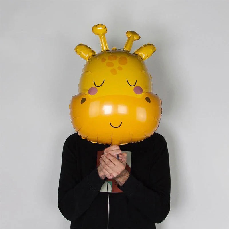 Globo de aluminio con forma de cabeza de jirafa, 53 x 40 cm