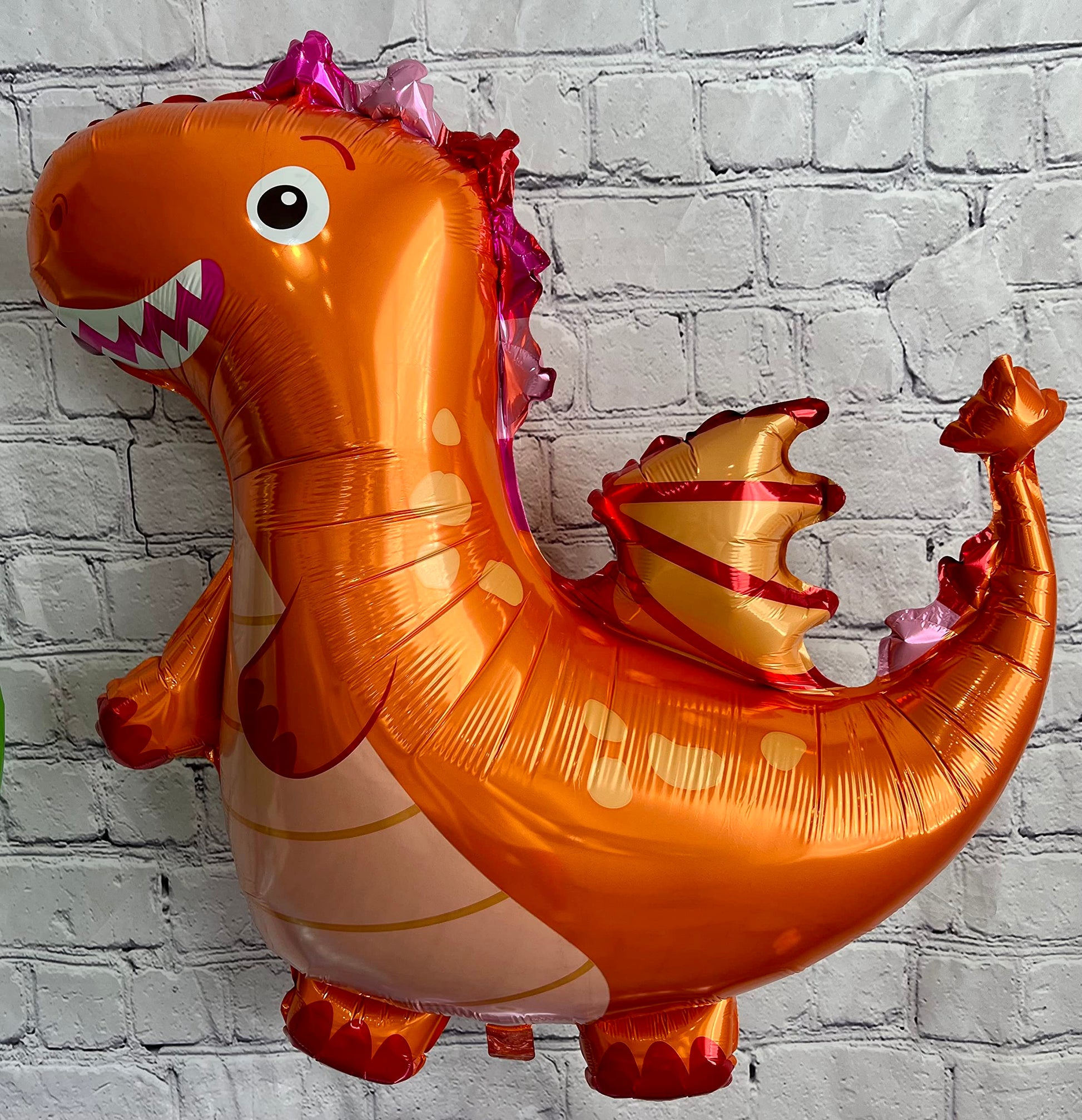 Foil balloon Dragon, Orange, 36" / 92 cm Flexmetal