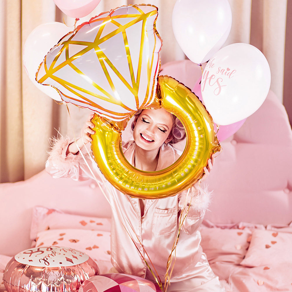 Foil Balloon Diamond Ring, 24x37.5" / 60x95 cm Partydeco