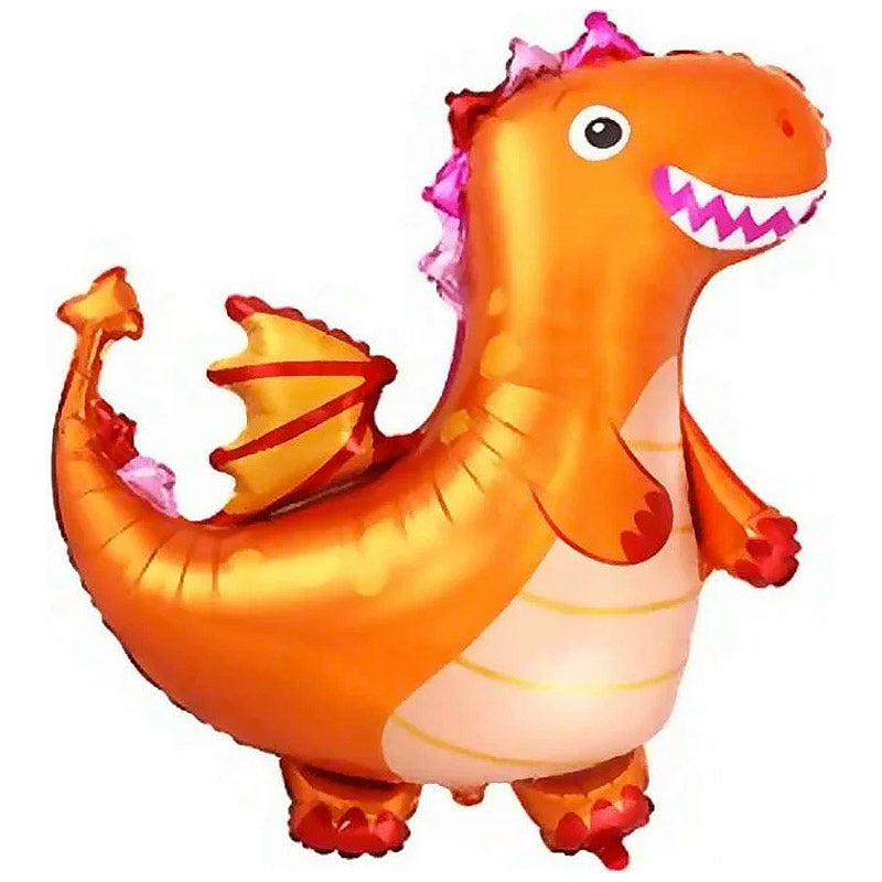 Foil balloon Dragon, Orange, 36" / 92 cm Flexmetal