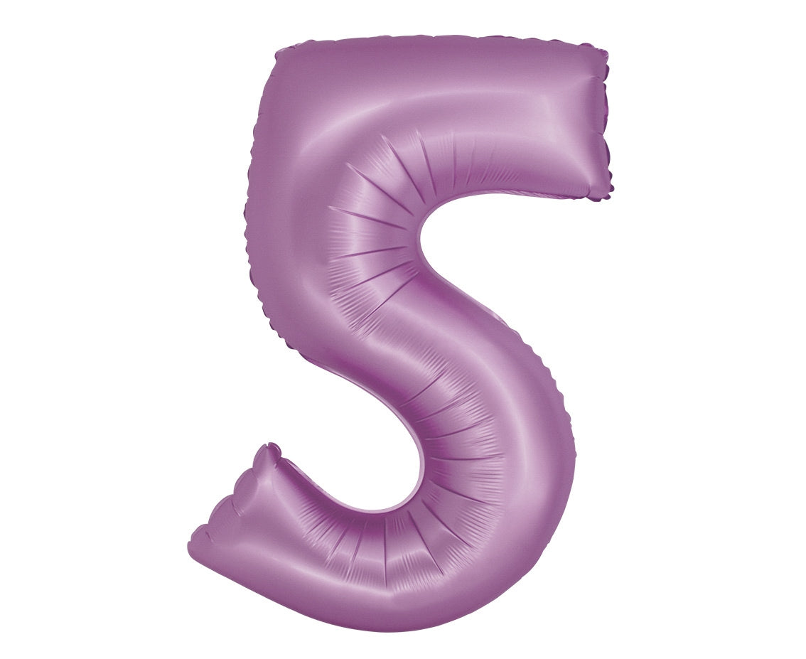 Foil Balloon Number ''5'', 76 cm, lavender