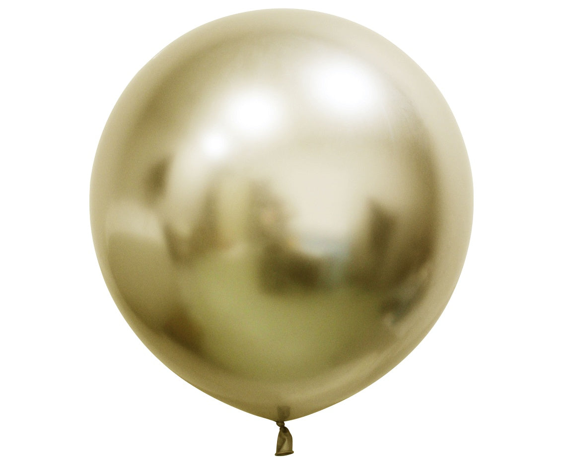 Balões de látex Beauty & Charm, platina, dourado, 24"/ 61 cm, 2 peças.