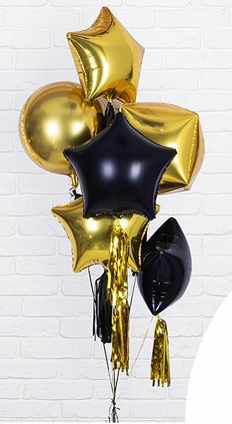 Globo de aluminio en forma de cubo, dorado, 14"/35 cm