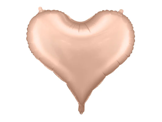 Balão de folha de alumínio coração, ouro rosa acetinado, 24x21" / 61x53 cm