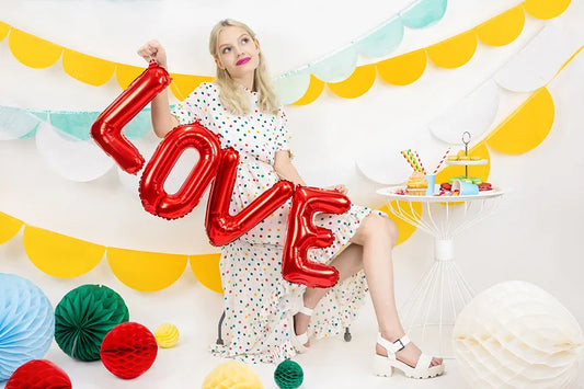 Foil Balloons Letters Love, Red 100 x 35 cm