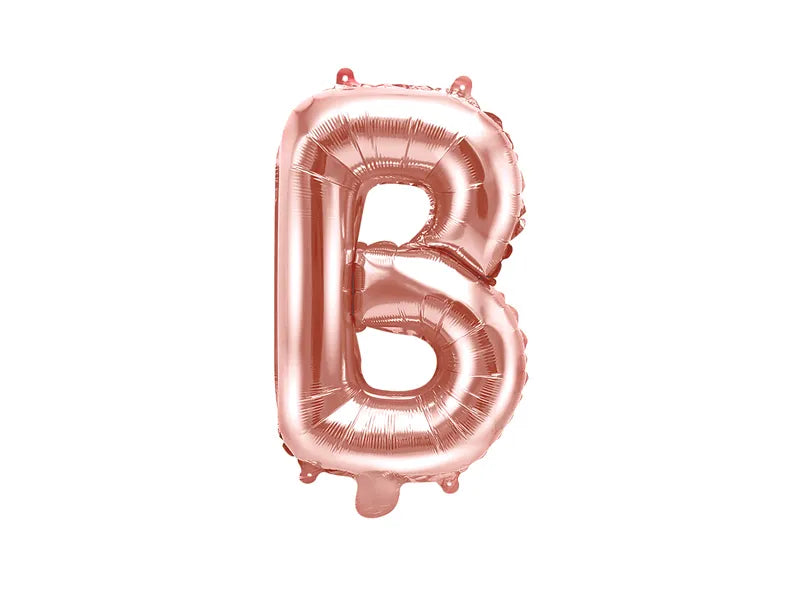 Foil Balloon Letter ''B'', 35cm, rose gold Partydeco