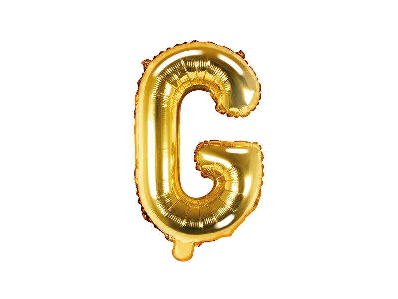 Foil Balloon Letter ''G'', 35cm, gold Partydeco