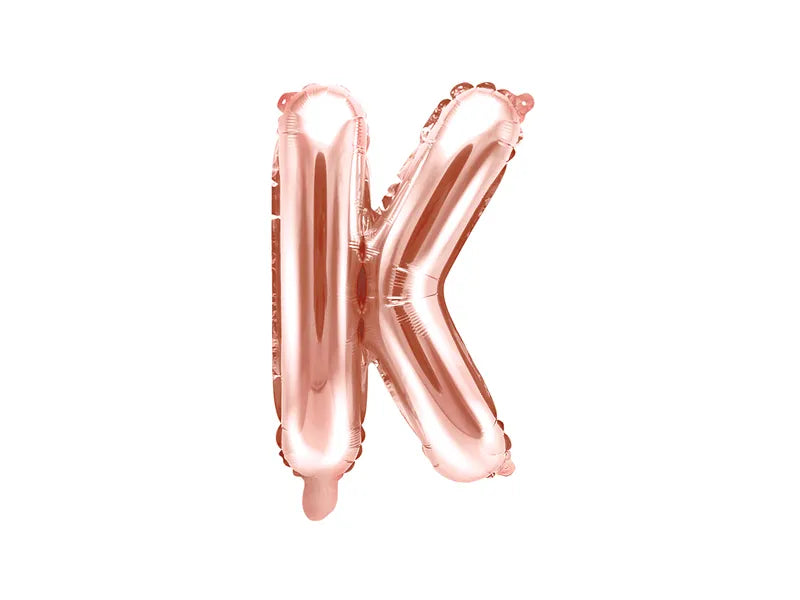 Balão Foil Letra ''K'', 35cm, ouro rosa