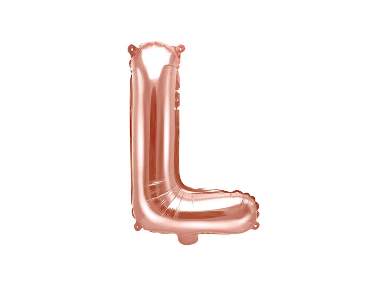 Balão Foil Letra ''L'', 35cm, ouro rosa