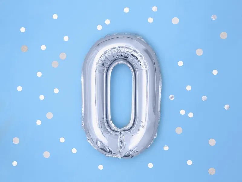 Foil Balloon Letter ''O'', 35cm, silver Partydeco