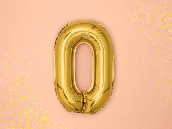 Foil Balloon Letter ''O'', 35cm, gold Partydeco