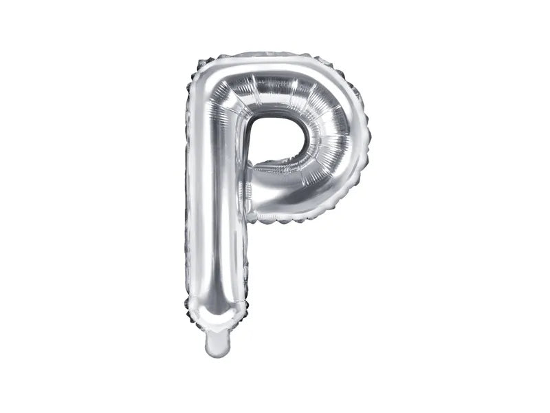 Balão Foil Letra ''P'', 35cm, prata