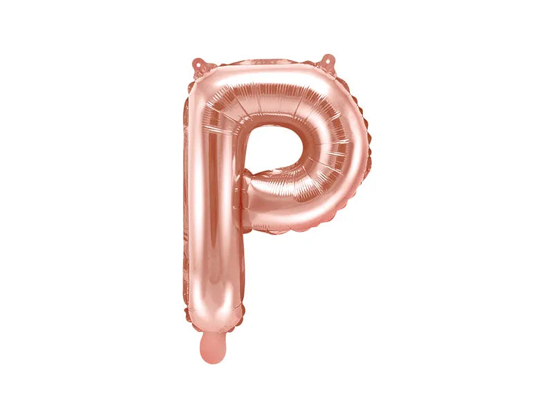 Balão Foil Letra ''P'', 35cm, ouro rosa
