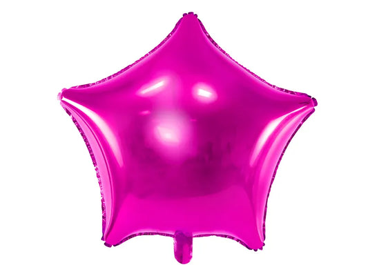 Balão de alumínio estrela, rosa escuro, 17" / 42 cm