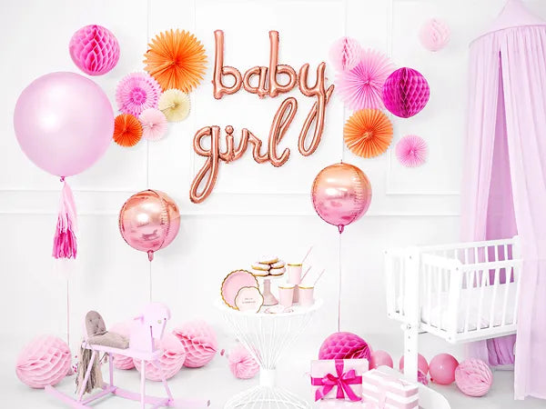 Foil Balloons Letters Baby, Rose Gold, 74 x 76 cm