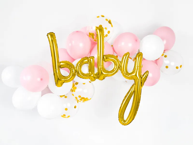 Foil Balloons Letters Baby, Gold, 74 x 76 cm Partydeco