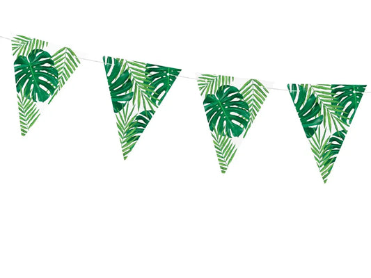 Bandera de papel Aloha - Hojas, 1,3 m