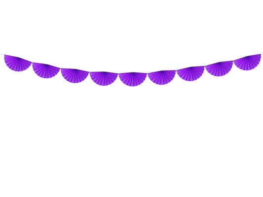 Guirnalda de papel de seda, violeta, 3 m