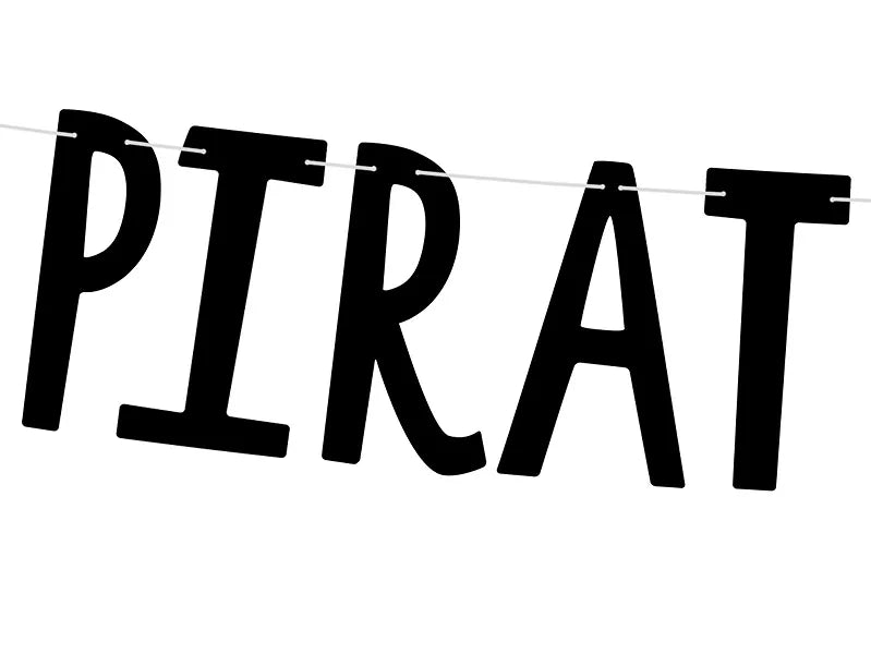 Banner de papel, Festa Piratas, 100x14 cm