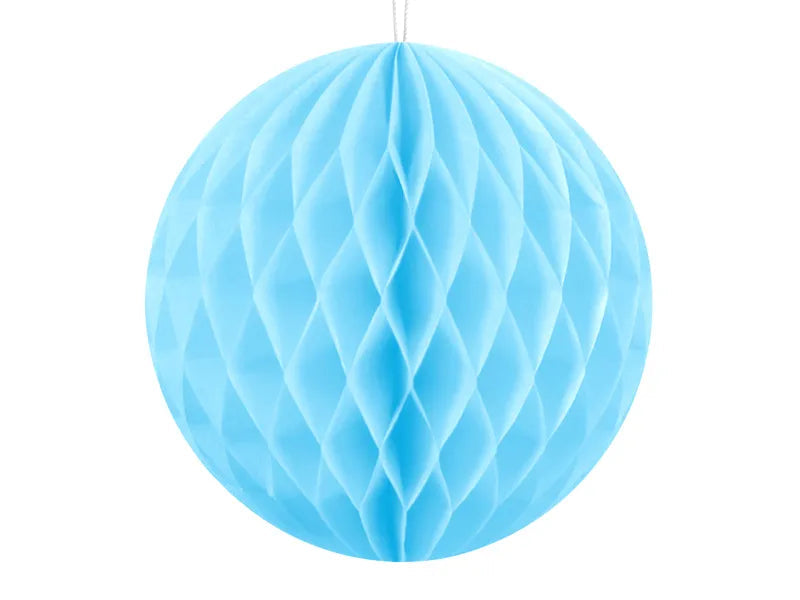 Honeycomb Ball, sky-blue, tissue paper, 10cm, 1 pcs Partydeco
