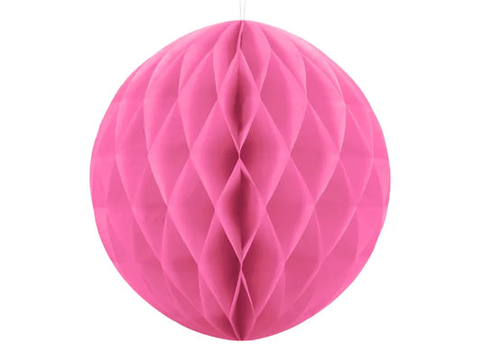 Bola de favo de mel, rosa, papel de seda, 20 cm, 1 peça
