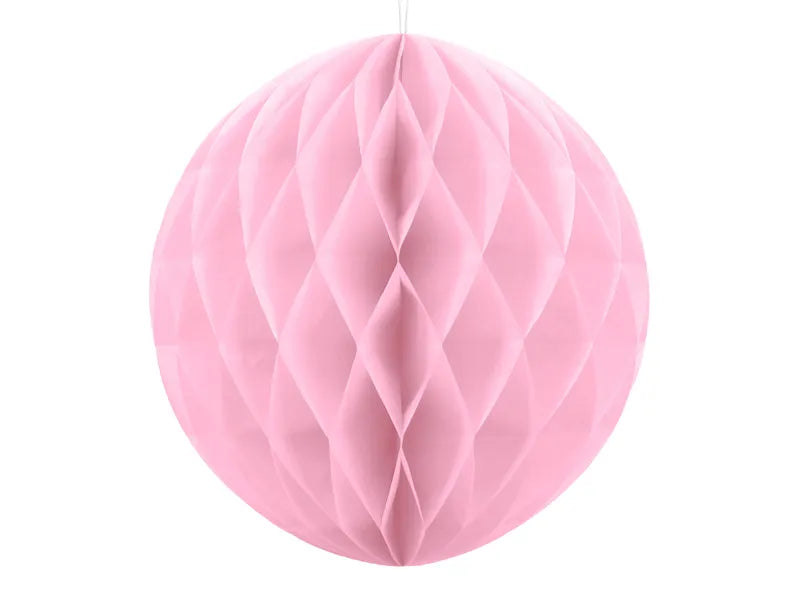 Bola de favo de mel, rosa claro, papel de seda, 30 cm, 1 peça