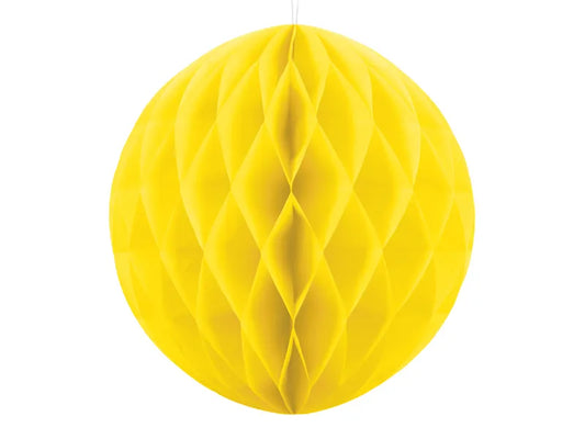 Bola de favo de mel, amarela, papel de seda, 10 cm, 1 peça