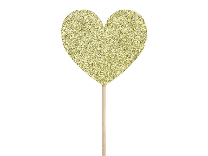 Cupcake toppers Sweet Love - Hearts, 6 pcs Partydeco