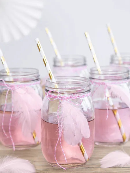 Decorative feathers, light pink, 3g Partydeco