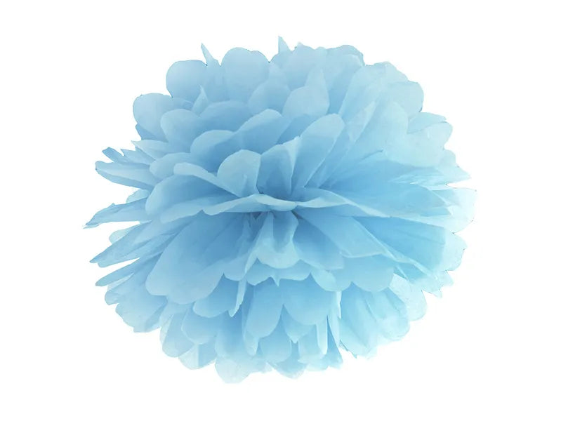 Papel de seda Pompom, azul claro enevoado, 25cm, 1 peça