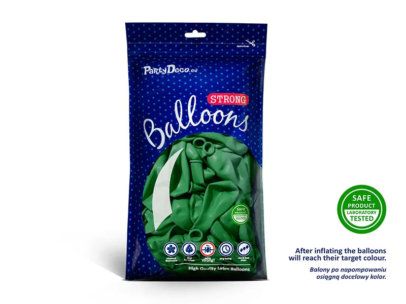 Strong Balloons 23 cm, Pastel Green, 100 pcs Partydeco