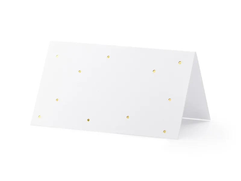 Marcadores de mesa - Pontos, dourado, 9,5x5,5 cm, 10 unidades